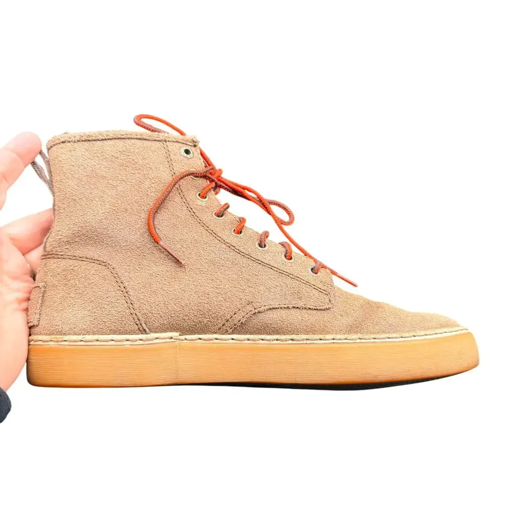 UGG Men’s Suede High Top Boots Brown Gum Sole Lace Up Size 8.5
